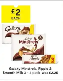 SuperValu Galaxy Minstrels, Ripple & Smooth Milk offer