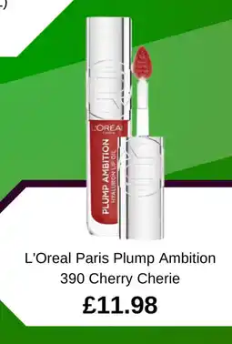 Asda L'Oreal Paris Plump Ambition 390 Cherry Cherie offer