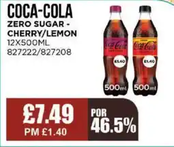 Bestway COCA-COLA Zero sugar - cherry/lemon offer