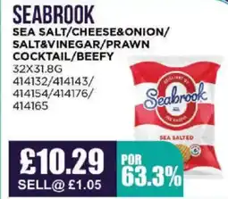 Bestway SEABROOK Sea salt/cheese&onion/ salt&vinegar/prawn cocktail/beefy offer