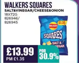 Bestway WALKERS SQUARES Salt&vinegar/cheese&onion offer