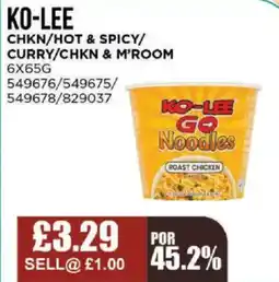Bestway KO-LEE Chkn/hot & spicy/ curry/chkn & m❜room offer