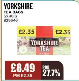Bestway YORKSHIRE Tea bags offer