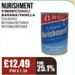 Bestway NURISHMENT S'berry/choc/ banana/vanilla offer