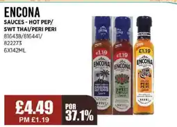 Bestway ENCONA Sauces - hot pep/ swt thai/peri peri offer
