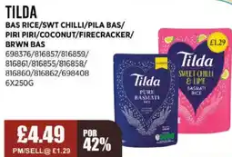 Bestway TILDA Bas rice/swt chilli/pila bas/ piri piri/coconut/firecracker/ brwn bas offer