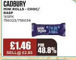 Bestway CADBURY Mini rolls - choc/ rasp offer
