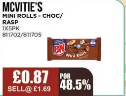 Bestway MCVITIE'S Mini rolls - choc/ rasp offer
