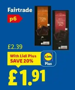 Lidl Fairtrade Chocolate offer