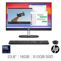 Costco HP, Intel Core Ultra 5, 16GB RAM, 512GB SSD, 23.8 Inch All in One Desktop PC, 24-ca1234na offer