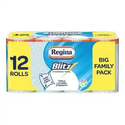 Costco Regina Blitz Household Towel, 4 x 3 Pack (70 Sheets) offer