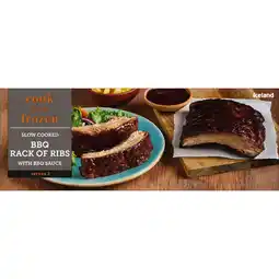Iceland Iceland Slow Cooked BBQ Rack of Ribs with BBQ Sauce 500g offer