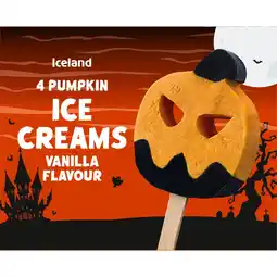 Iceland Iceland Vanilla & Cola Pumpkin shaped Ice Creams 4pk offer