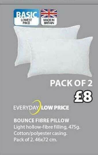JYSK Bounce Fibre Pillow offer
