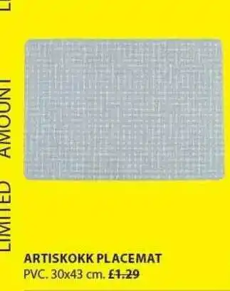 JYSK Artiskokk Placemat offer