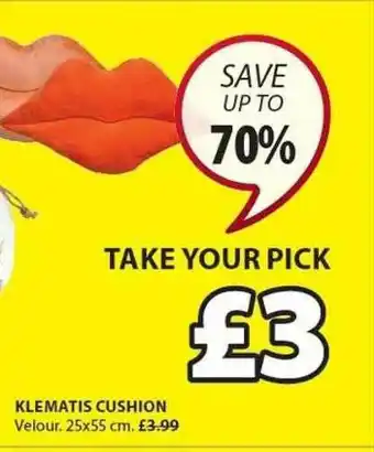 JYSK Klematis Cushion offer