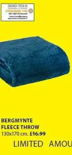 JYSK Bergmynte Fleece Throw offer