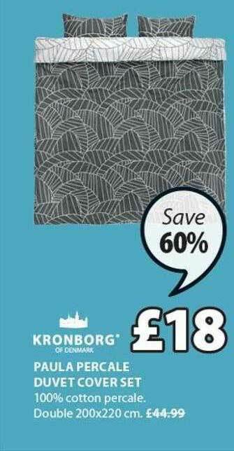 JYSK Kronborg Paula Percale Duvet Cover Set offer