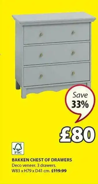 JYSK Bakken Chest Of Drawers offer