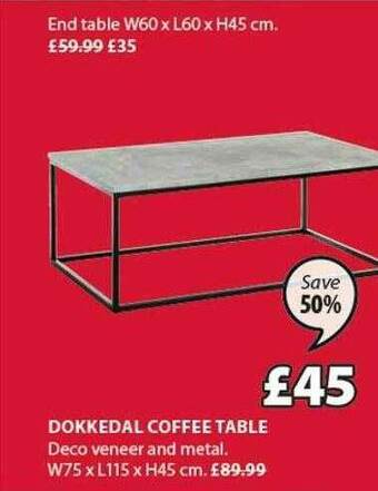 JYSK Dokkedal Coffee Table offer