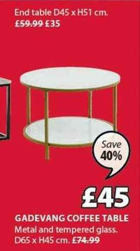 JYSK Gadevang Coffee Table offer
