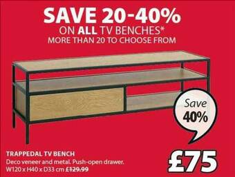 JYSK Trappedal Tv Bench offer