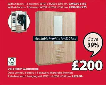 JYSK Vellerup Wardrobe offer