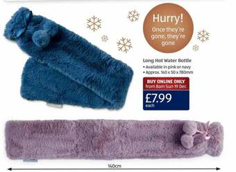 Aldi Long Hot Water Bottle offer