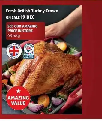 Aldi Fresh British Turkey Crown offer