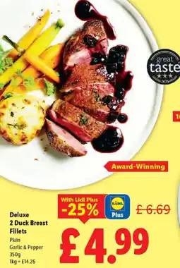 Lidl Deluxe 2 Duck Breast Fillets offer