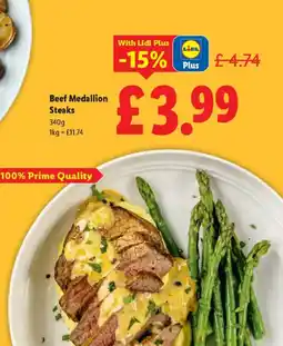 Lidl Beef Medallion Steaks offer