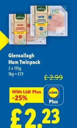 Lidl Glensallagh Ham Twinpack offer