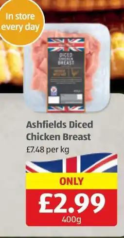Aldi Ashfields Diced Chicken Breast offer