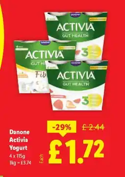Lidl Danone Activia Yogurt offer