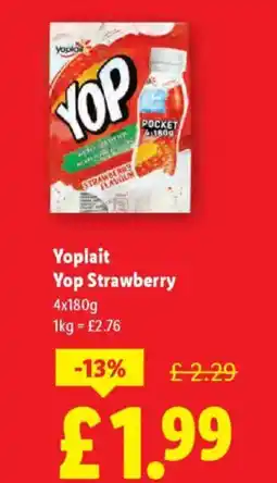 Lidl Yoplait Yop Strawberry offer