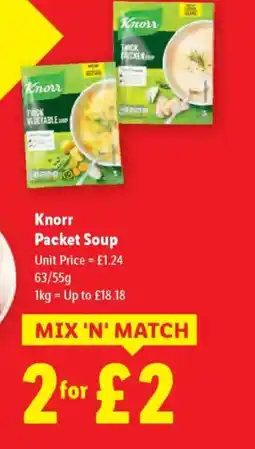 Lidl Knorr Packet Soup offer