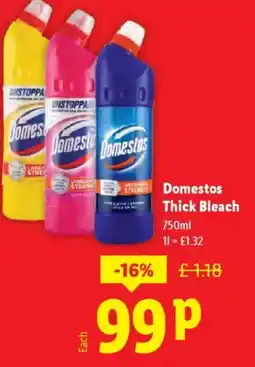 Lidl Domestos Thick Bleach offer