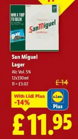 Lidl San Miguel Lager offer