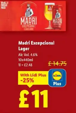 Lidl Madri Excepcional Lager offer