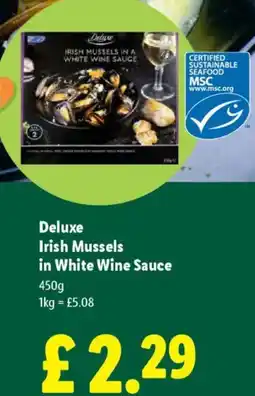 Lidl Deluxe Irish Mussels in White Wine Sauce offer