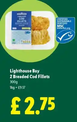Lidl Lighthouse Bay 2 Breaded Cod Fillets offer