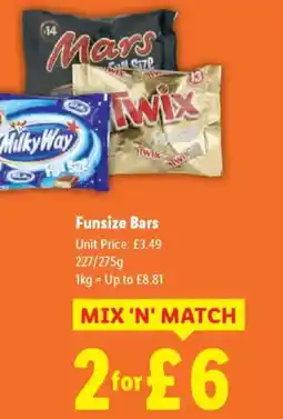 Lidl Funsize Bars offer