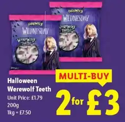 Lidl Halloween Werewolf Teeth offer