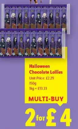 Lidl Halloween Chocolate Lollies offer