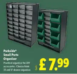 Lidl Parkside Small Parts Organiser offer