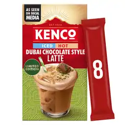 Iceland Kenco Limited Edition Iced Hot Dubai Chocolate Style Latte Coffee Sachets x8 offer