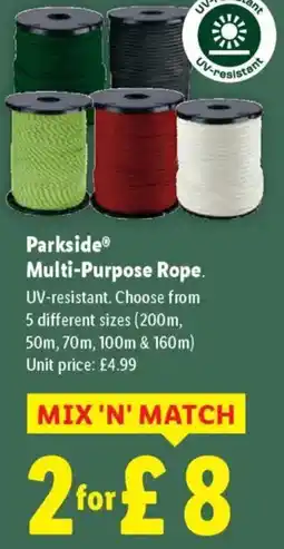 Lidl ParksideⓇ= Multi-Purpose Rope. offer