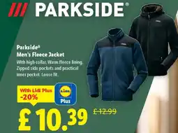 Lidl Parkside Men's Fleece Jacket offer