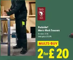 Lidl Parkside Men's Work Trousers offer
