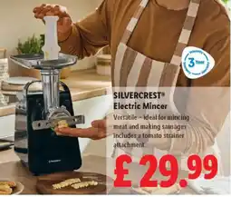 Lidl SILVERCREST Electric Mincer offer